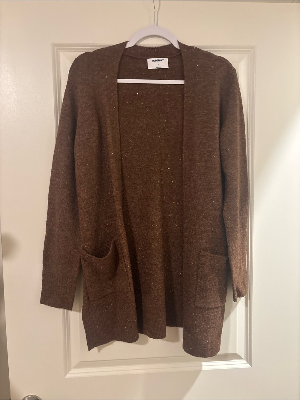 Old Navy Brown Open-Front Women's Pocket Cardigan